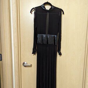 Sheer layering piece sexy black goth emo raver